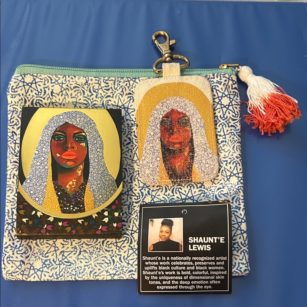 “Local Artist” Shaunt’e Lewis Pouch, Keychain and Notebook